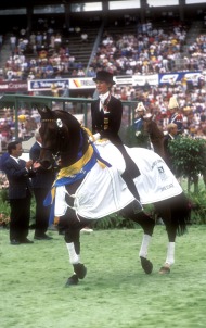 Dressage World Champion, Nicole Uphoff (GER) and Rembrandt - ©Kit Houghton / FEI